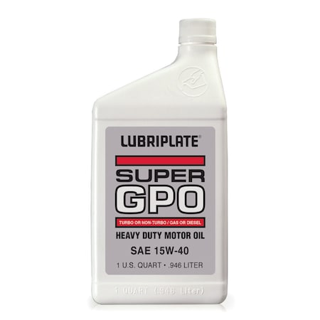 Lubriplate Motor Oil, 1 qt, 12 PK L0755-054